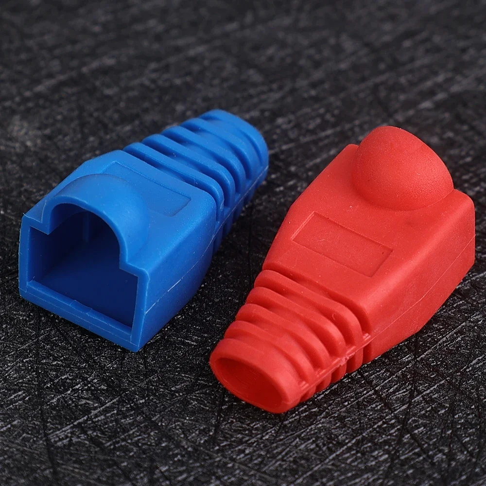 50/30/10PCS RJ45 Ethernet Cable Connector Plug Cover Cat5 Cat6 Network Cable Strain Relief Boots Protectors Protective Sleeve