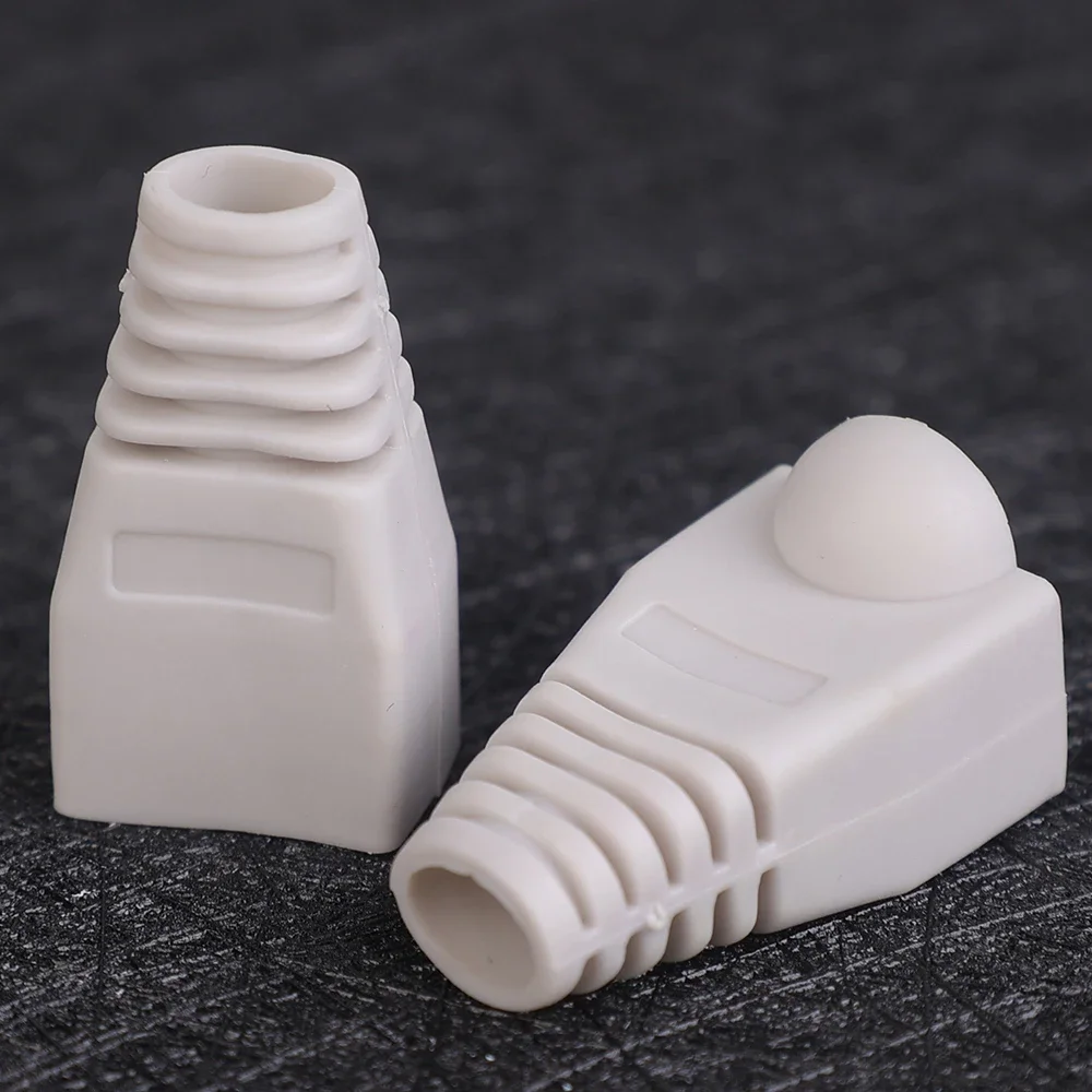 50/30/10PCS RJ45 Ethernet Cable Connector Plug Cover Cat5 Cat6 Network Cable Strain Relief Boots Protectors Protective Sleeve