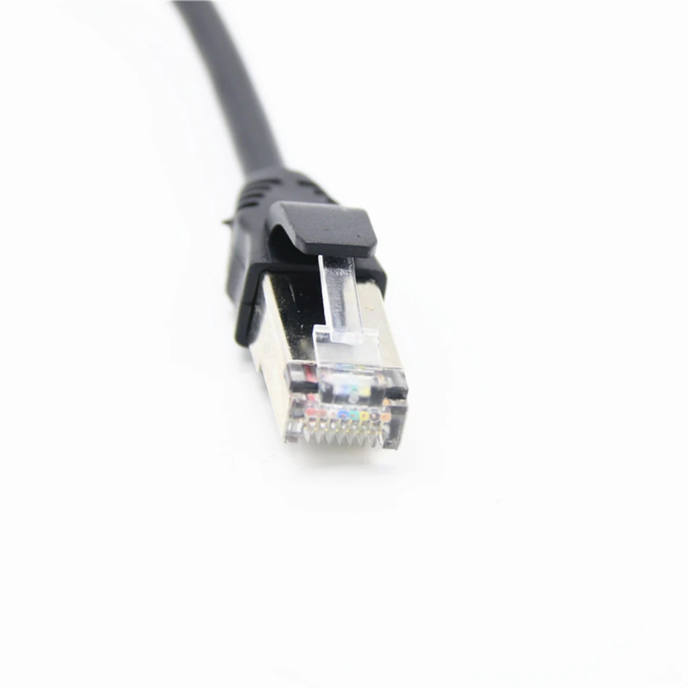 100/60/30CM RJ45 Cable Male to Female with Screws for Panel Mounting Ethernet LAN Networks