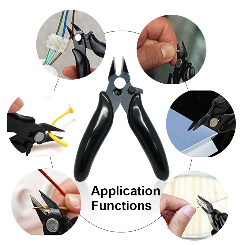 Diagonal Pliers 3.5 Inch Mini Wire Cutter Small Soft Cutting Electronic Pliers Wires Insulating Rubber Handle Model Hand Tools