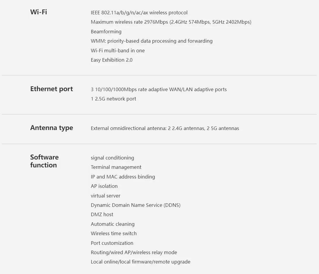 TP-LINK AX3000 WiFi6 Router 2.5Gigabit Dual Band Mesh, 3 10/100/1000Mbps Adaptive WAN/LAN Ports, TL-XDR3040 Mesh Version