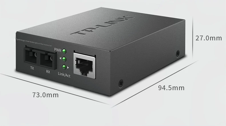 TP-LINK Gigabit Single-mode Dual-fiber Optical Fiber Transceiver 20 Kilometers, 2SC+1GE, Wavelength:1310nm, TL-FC312-20 Set