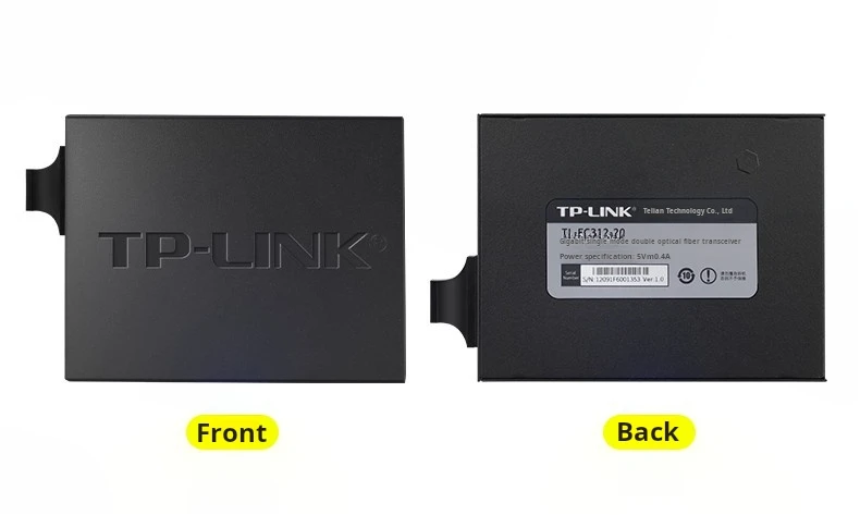 TP-LINK Gigabit Single-mode Dual-fiber Optical Fiber Transceiver 20 Kilometers, 2SC+1GE, Wavelength:1310nm, TL-FC312-20 Set