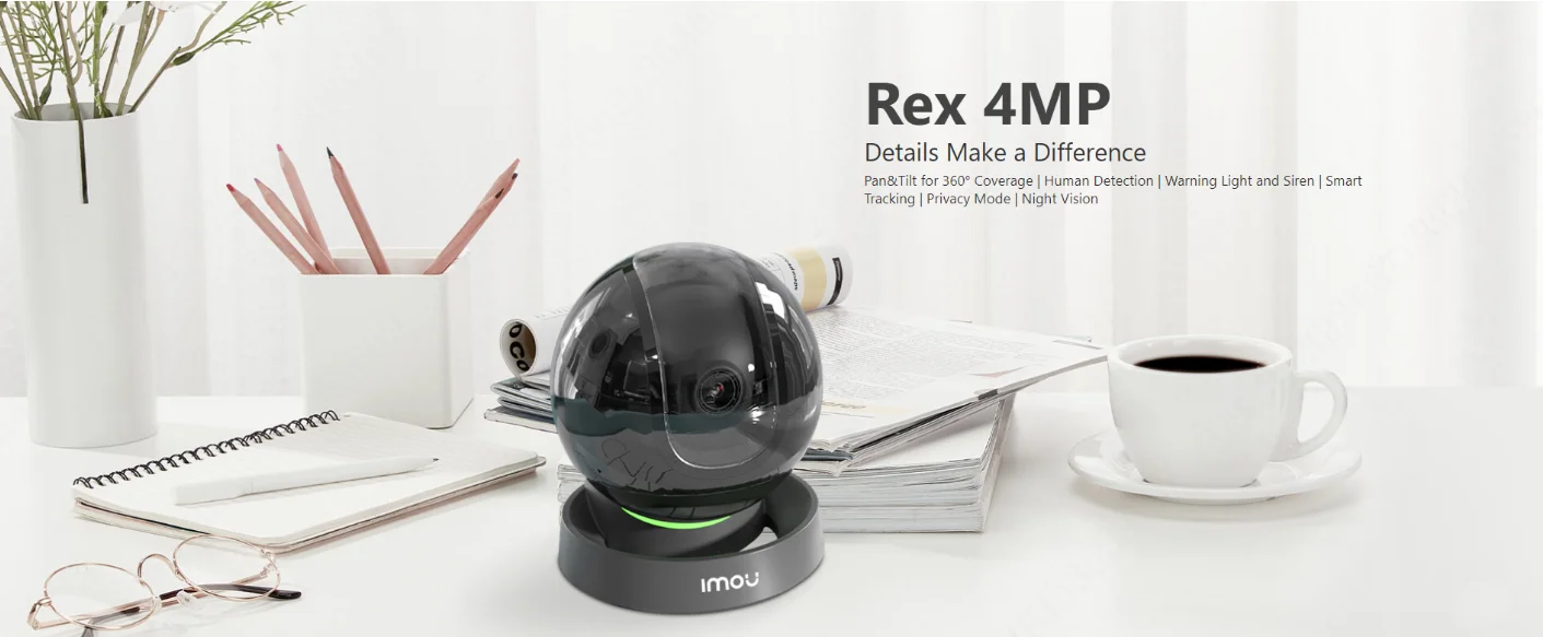 IMOU Rex 4MP Wifi IP Camera Home Security 360 Camera AI Human Detection Baby Phone Camera Night Vision PTZ Camera