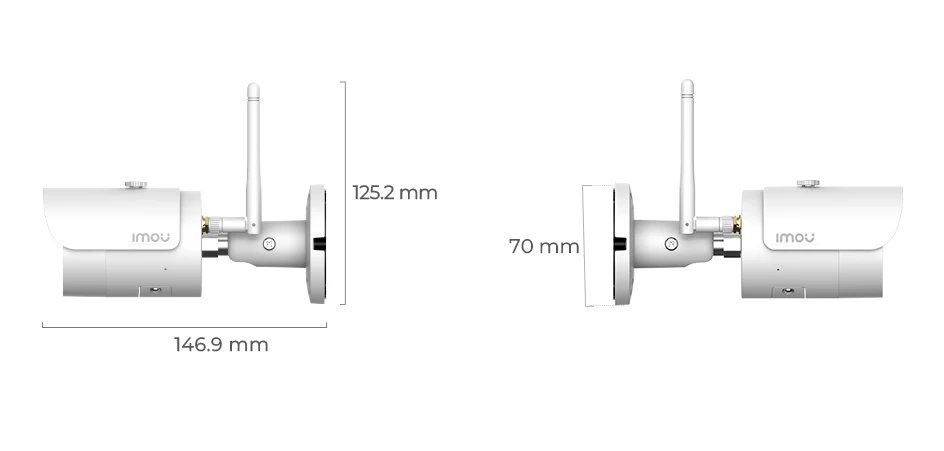 IMOU Bullet Pro 5MP Wifi IP Camera Outdoor Full-Metal Case Human Vehicle Detection Built-In Mic IP67 Weatherproof 30m IR Distanc