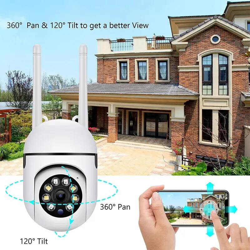 WiFi Surveillance Cameras IP Camera HD 1080P IR Full Color Night Vision Security Protection Motion Two Way Audio Outdoor Camera