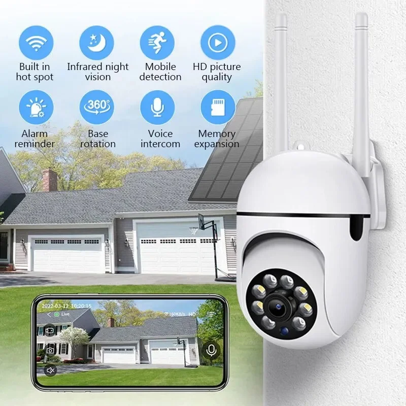 WiFi Surveillance Cameras IP Camera HD 1080P IR Full Color Night Vision Security Protection Motion Two Way Audio Outdoor Camera