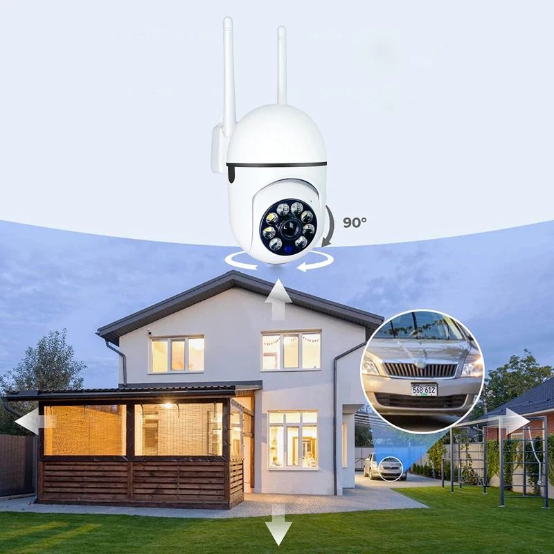 WiFi Surveillance Cameras IP Camera HD 1080P IR Full Color Night Vision Security Protection Motion Two Way Audio Outdoor Camera