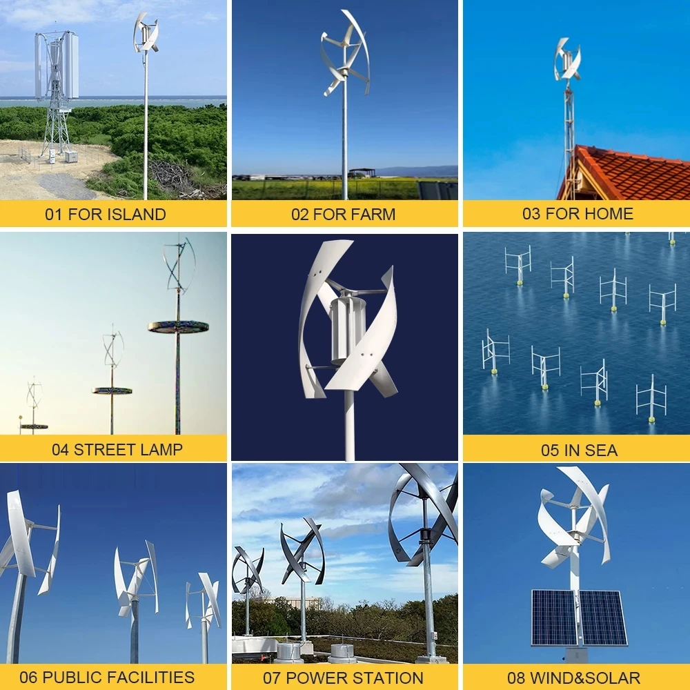 Poland Delivers 3KW 5KW Vertical Axis Maglev Wind Turbine Free Energy Household Wind Turbine Low Speed Low Noise with Battery Sy