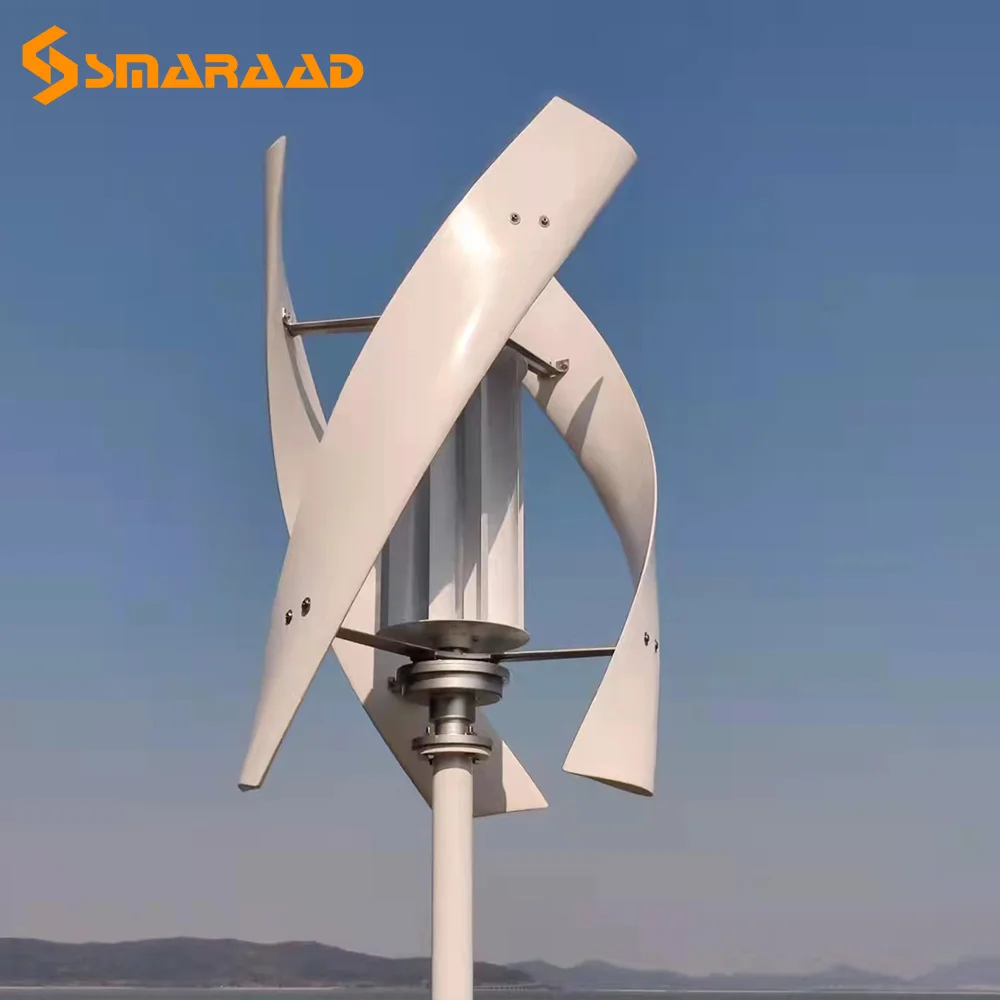 Poland Delivers 3KW 5KW Vertical Axis Maglev Wind Turbine Free Energy Household Wind Turbine Low Speed Low Noise with Battery Sy