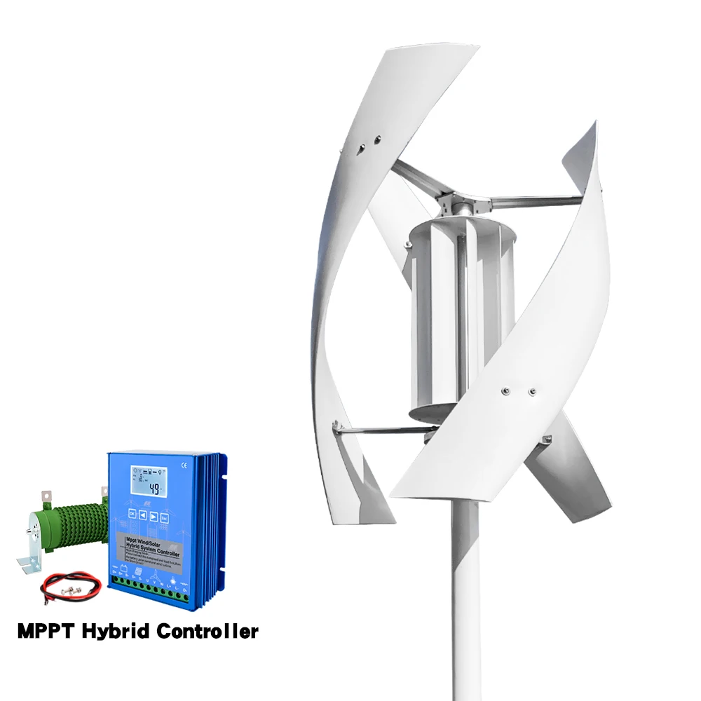 Poland Delivers 3KW 5KW Vertical Axis Maglev Wind Turbine Free Energy Household Wind Turbine Low Speed Low Noise with Battery Sy