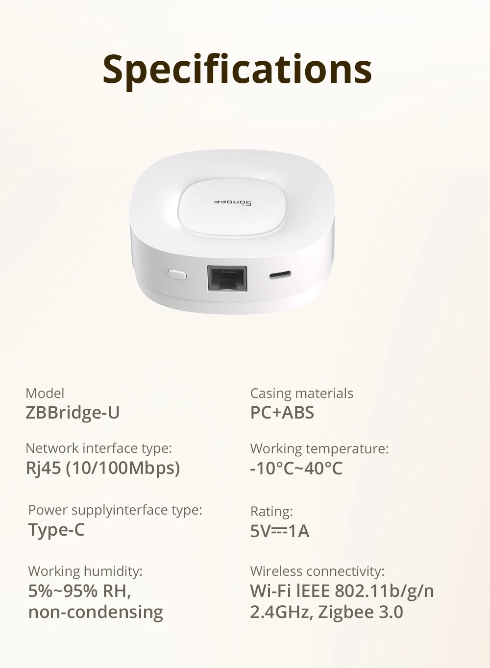 SONOFF ZBBridge-U Zigbee Bridge Ultra Matter Gateway EFR32MG21 256 Sub-devices OTA Update Smart Life Work with Alexa Apple Home